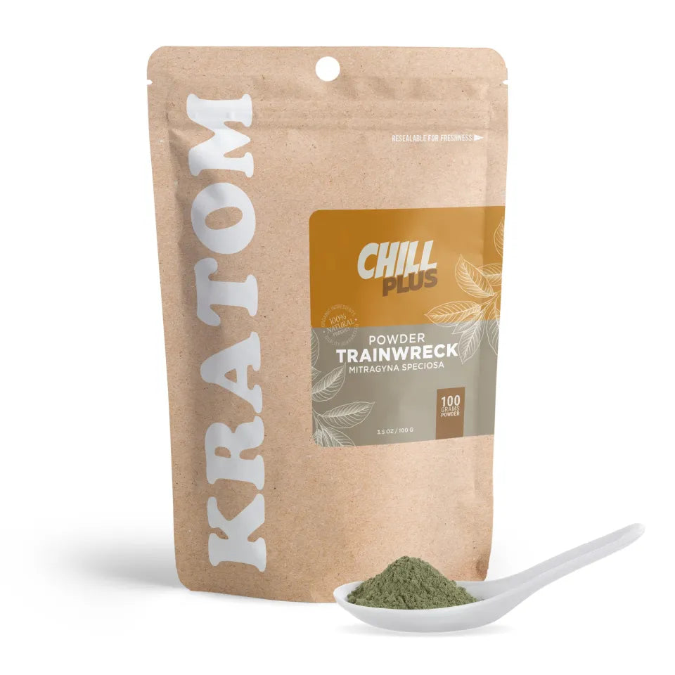 Chill Plus Trainwreck Kratom Powder 1000g Wholesale - Multi-Strain Alkaloid Blend