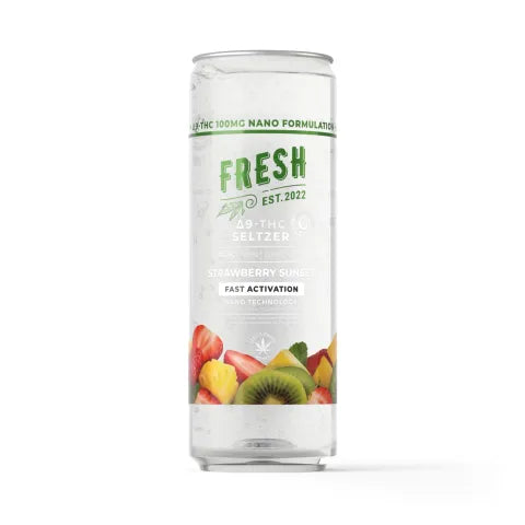 Fresh THC Seltzer - Delta 9 Nano 100mg 12 Pack | Hemp Derived