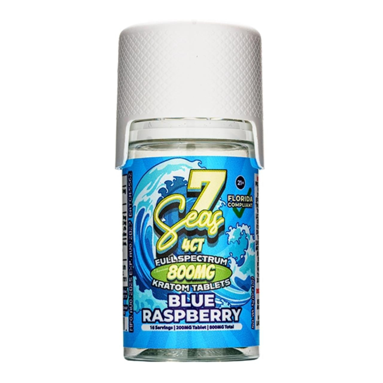 7 Seas Full Spectrum Kratom Tablets MIT 800mg| Florida Compliant Alkaloid Supplement
