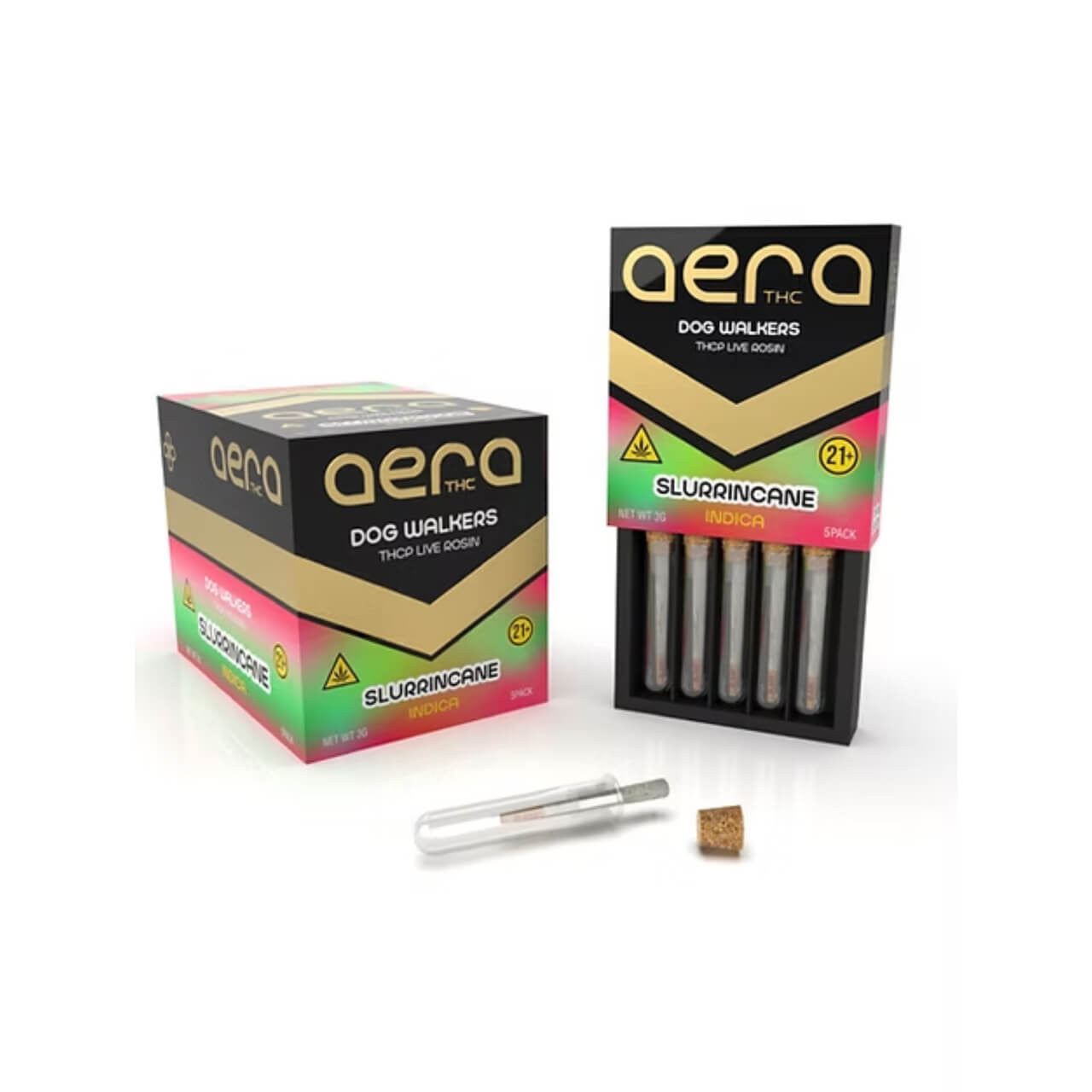 AERA THCP Live Rosin Dog Walkers Pre Rolls - 5 Pack (3g Total) | Premium Hemp Pre-Rolls