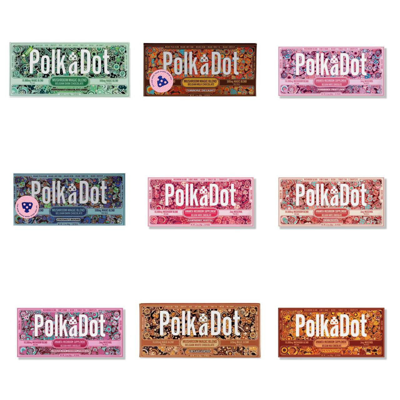 Polk A Dot Mushroom Chocolate Bar - 10,000MG ( BOX OF 10)