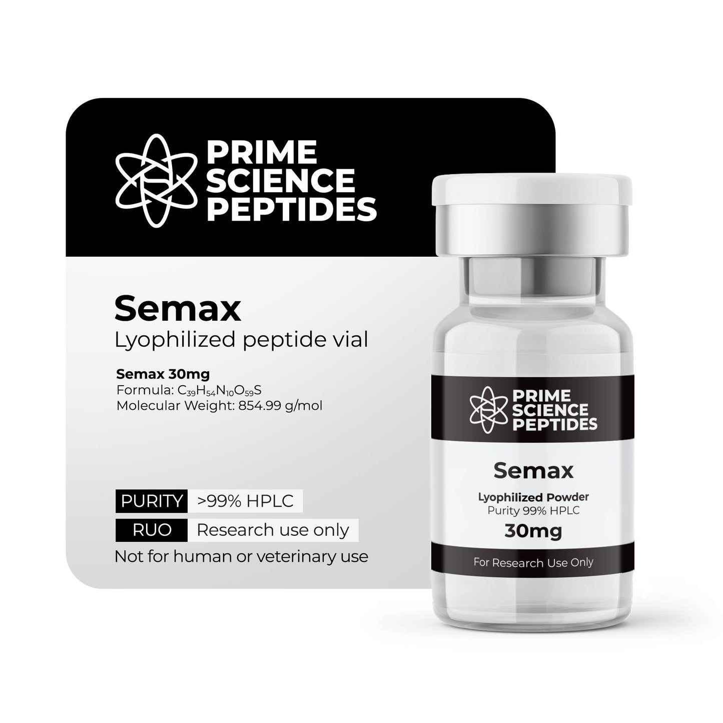 Semax 10mg-30mg | Purity 99% HPLC (10 Pack)