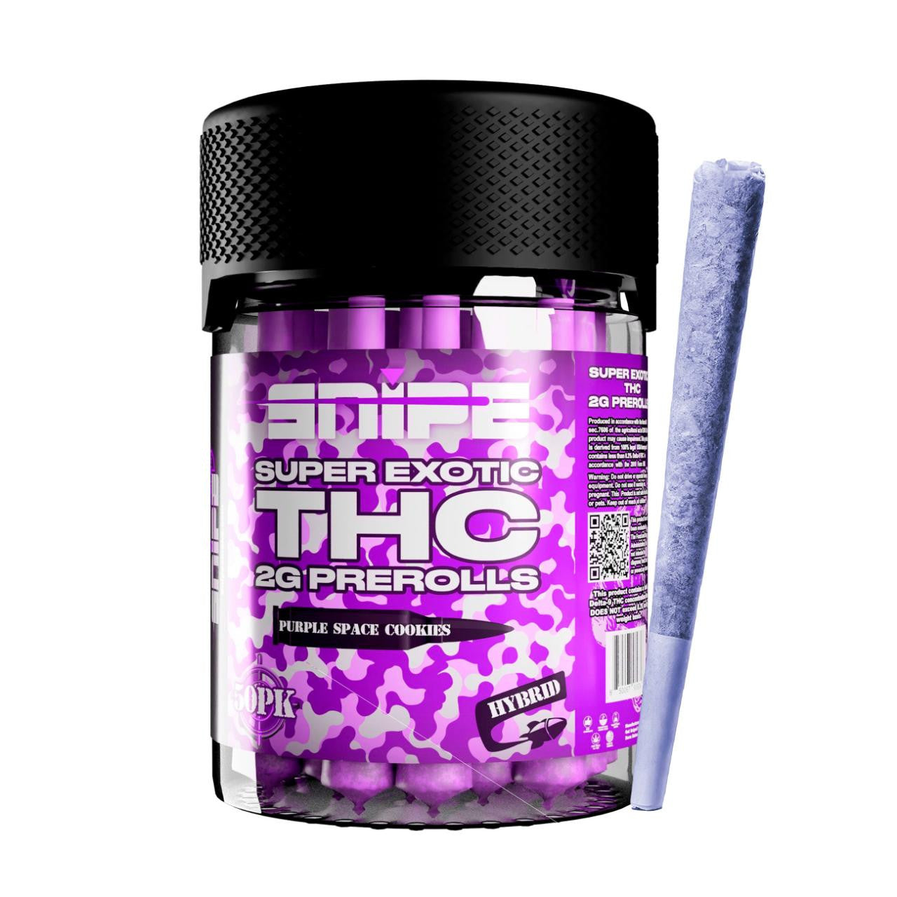 Snipe THCP Purple Prerolls Jar 2G - 50PK