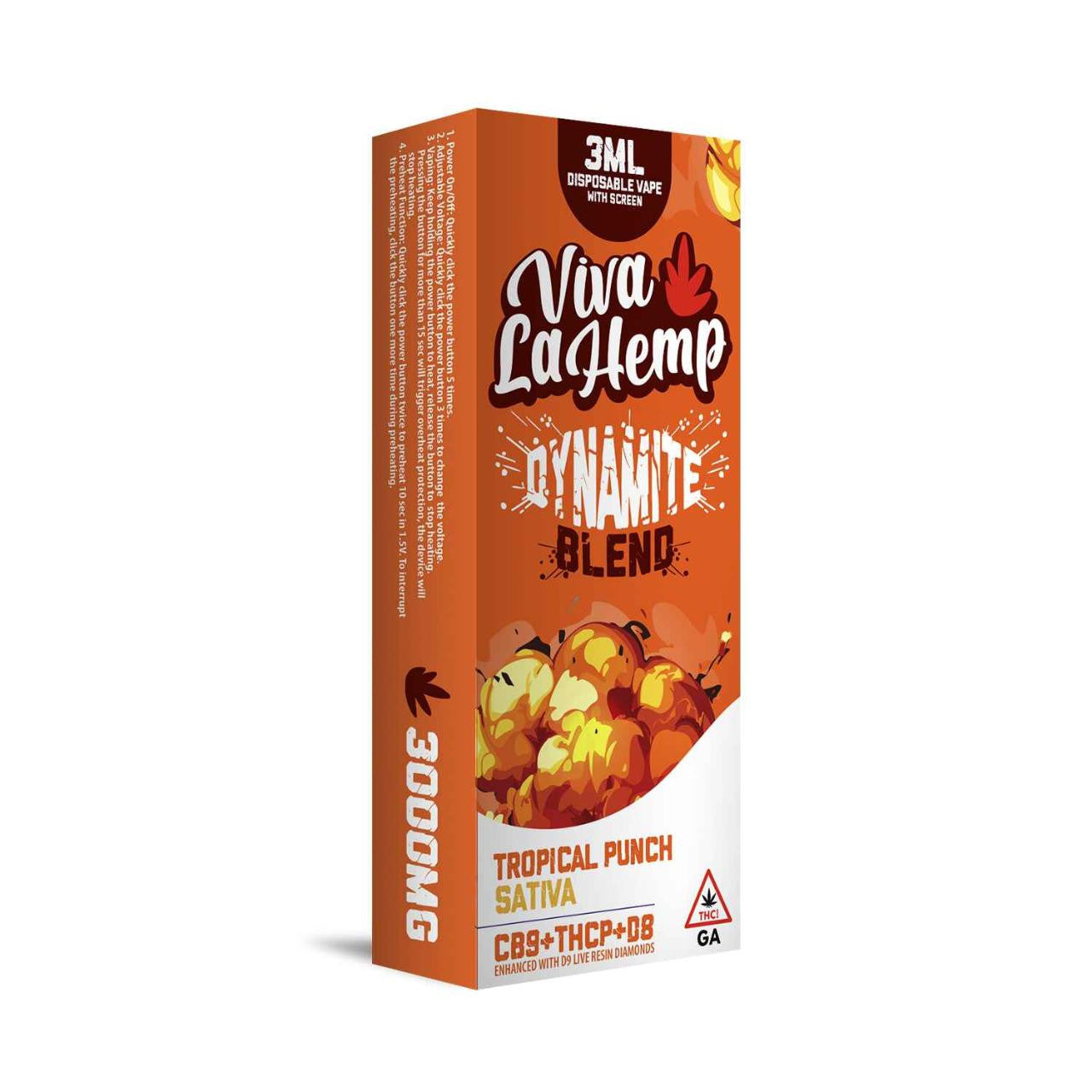 Viva La Hemp Dynamic Blend Disposable W/Screen 3ML