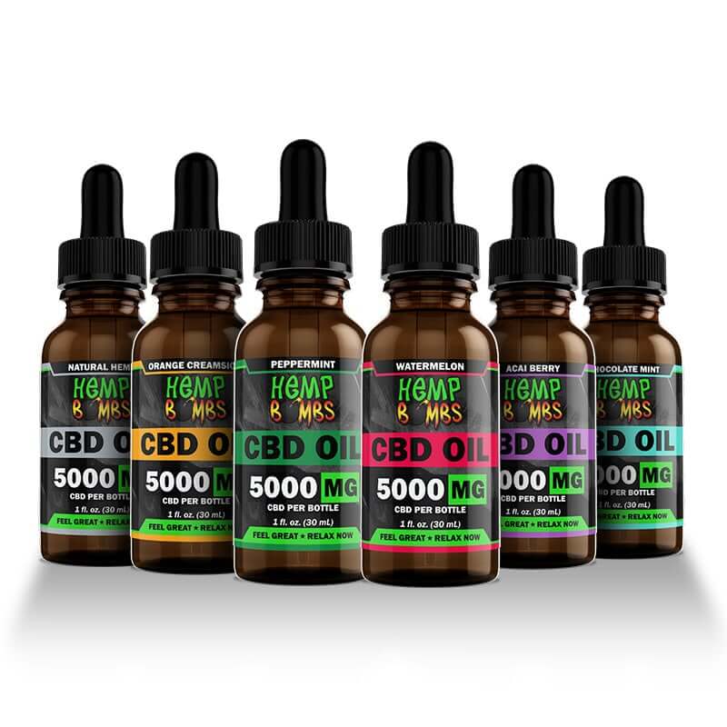 Hemp Bombs CBD Oil Tincture 30ml Pack of 6 Wholesale - Premium Hemp-Derived