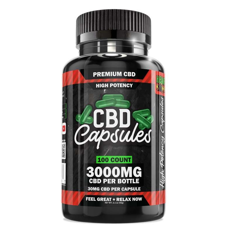 Hemp Bombs High Potency CBD Capsules 3000mg 30mg Pack of 6 - Wholesale CBD Pills