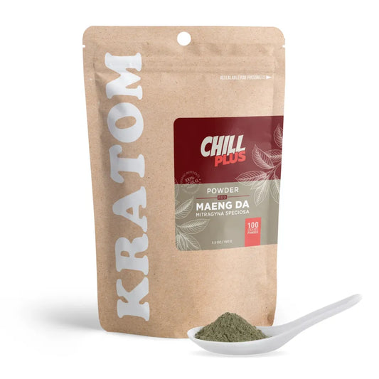 Chill Plus Red Maeng Da Kratom Powder 100g Wholesale - Premium Alkaloid Strain