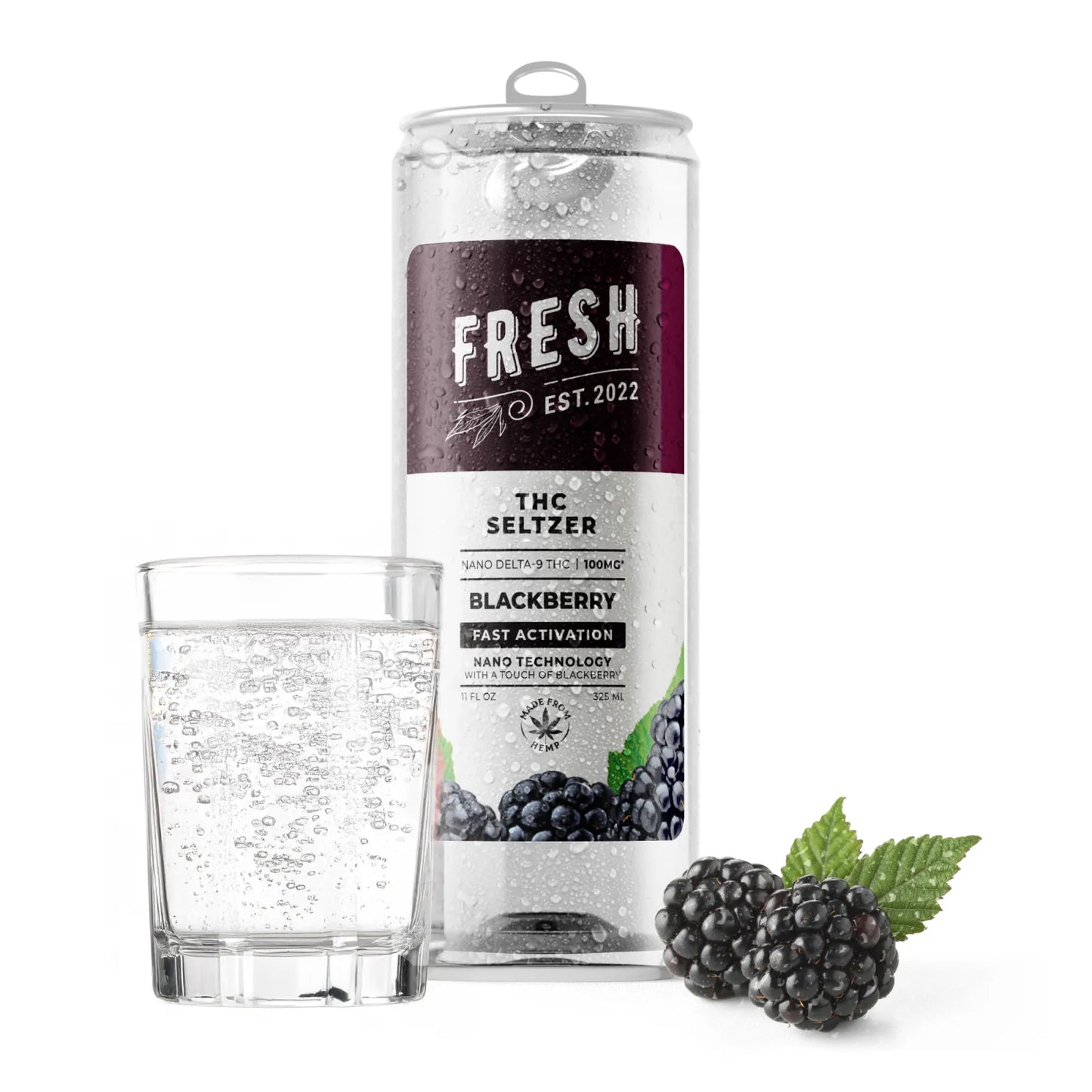 Fresh THC Seltzer - Delta 9 Nano 100mg 12 Pack | Hemp Derived