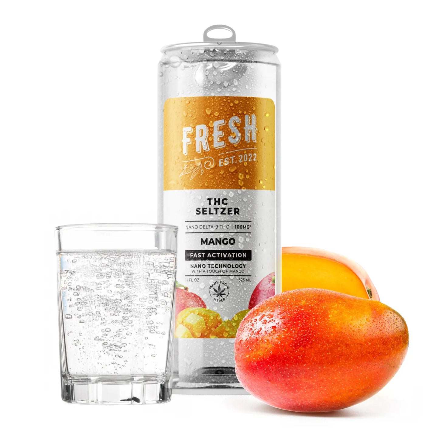 Fresh THC Seltzer - Delta 9 Nano 100mg 12 Pack | Hemp Derived