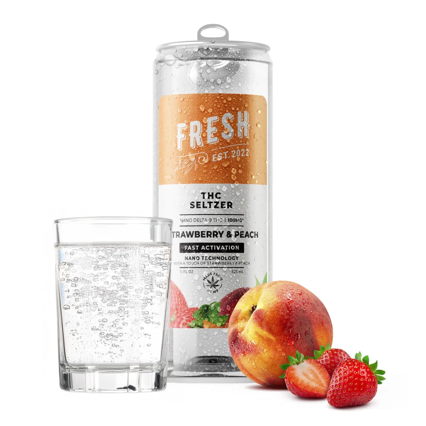 Fresh THC Seltzer - Delta 9 Nano 100mg 12 Pack | Hemp Derived