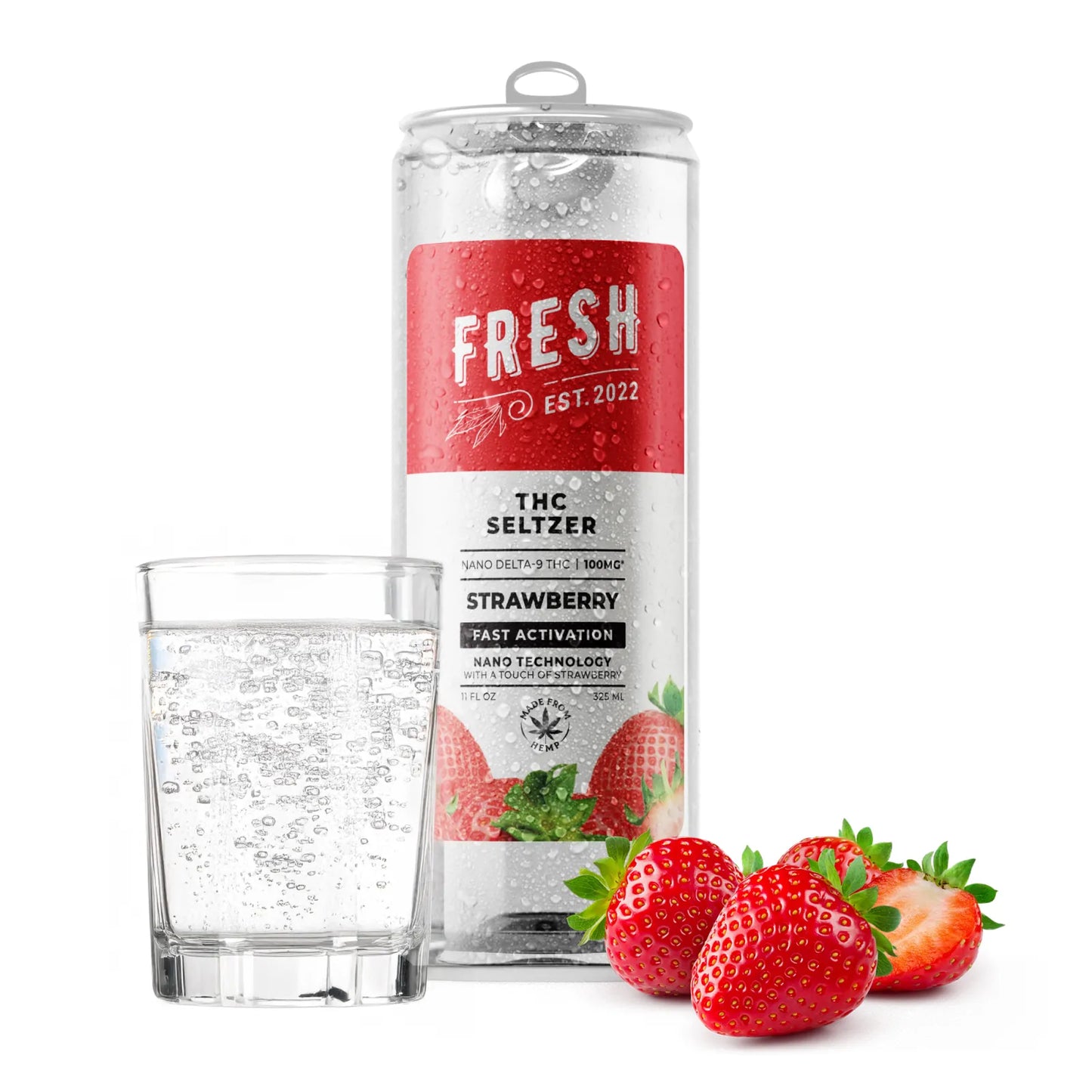 Fresh THC Seltzer - Delta 9 Nano 100mg 12 Pack | Hemp Derived