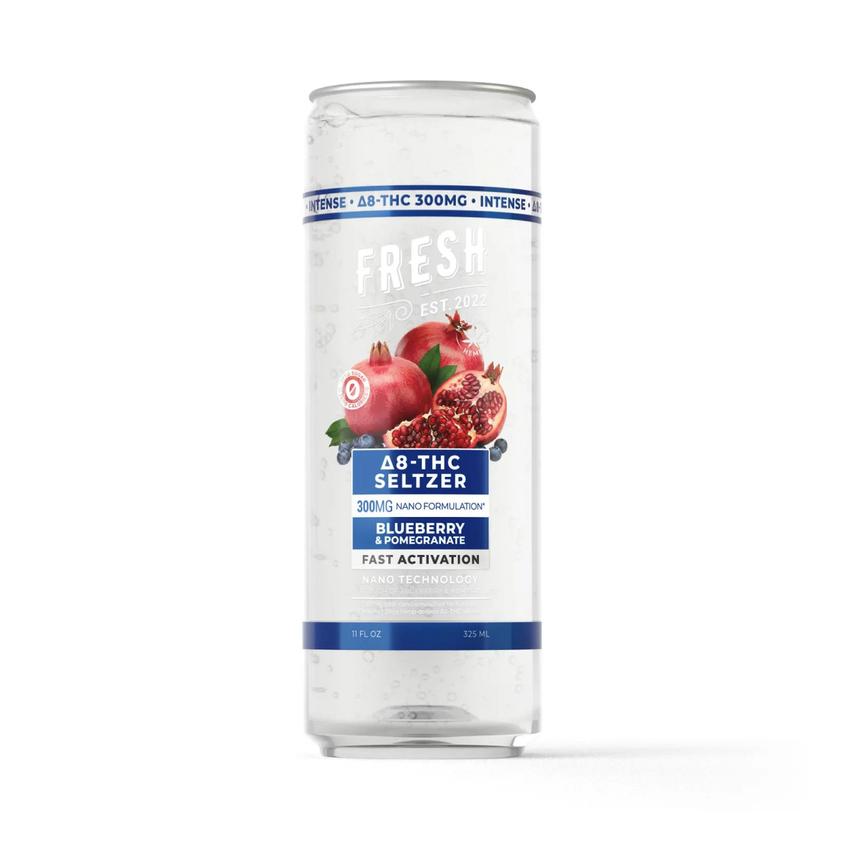 Fresh 300mg Berries THC Seltzer D8 Nano