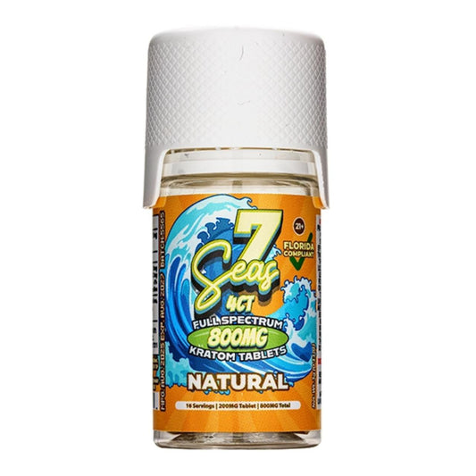 7 Seas Full Spectrum Kratom Tablets MIT 800mg| Florida Compliant Alkaloid Supplement