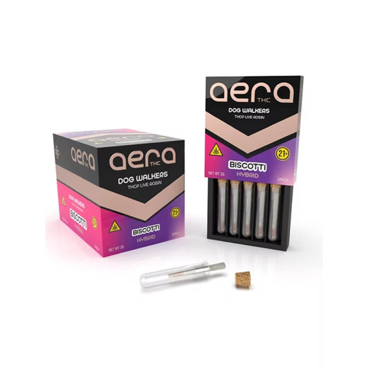 AERA THCP Live Rosin Dog Walkers Pre Rolls - 5 Pack (3g Total) | Premium Hemp Pre-Rolls