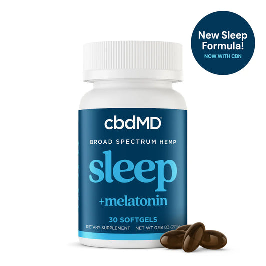 cbdMD Broad Spectrum CBD PM Sleep Softgels 50mg CBN Melatonin - Wholesale