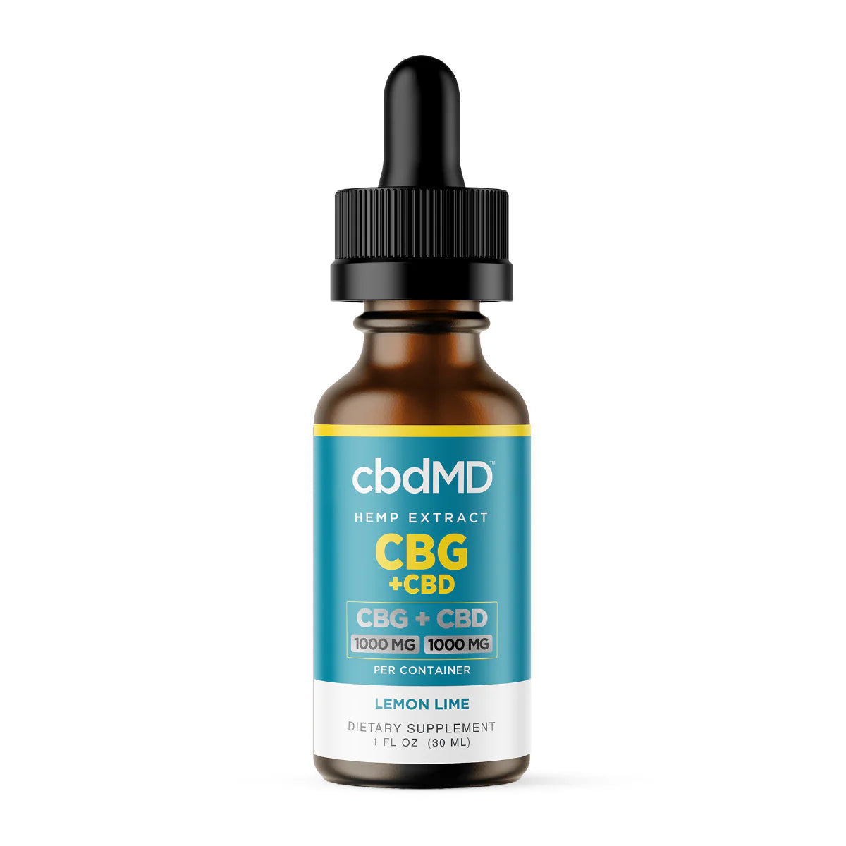 cbdMD Broad Spectrum CBG CBD Oil Tincture 1000mg+1000mg Wholesale - THC-Free