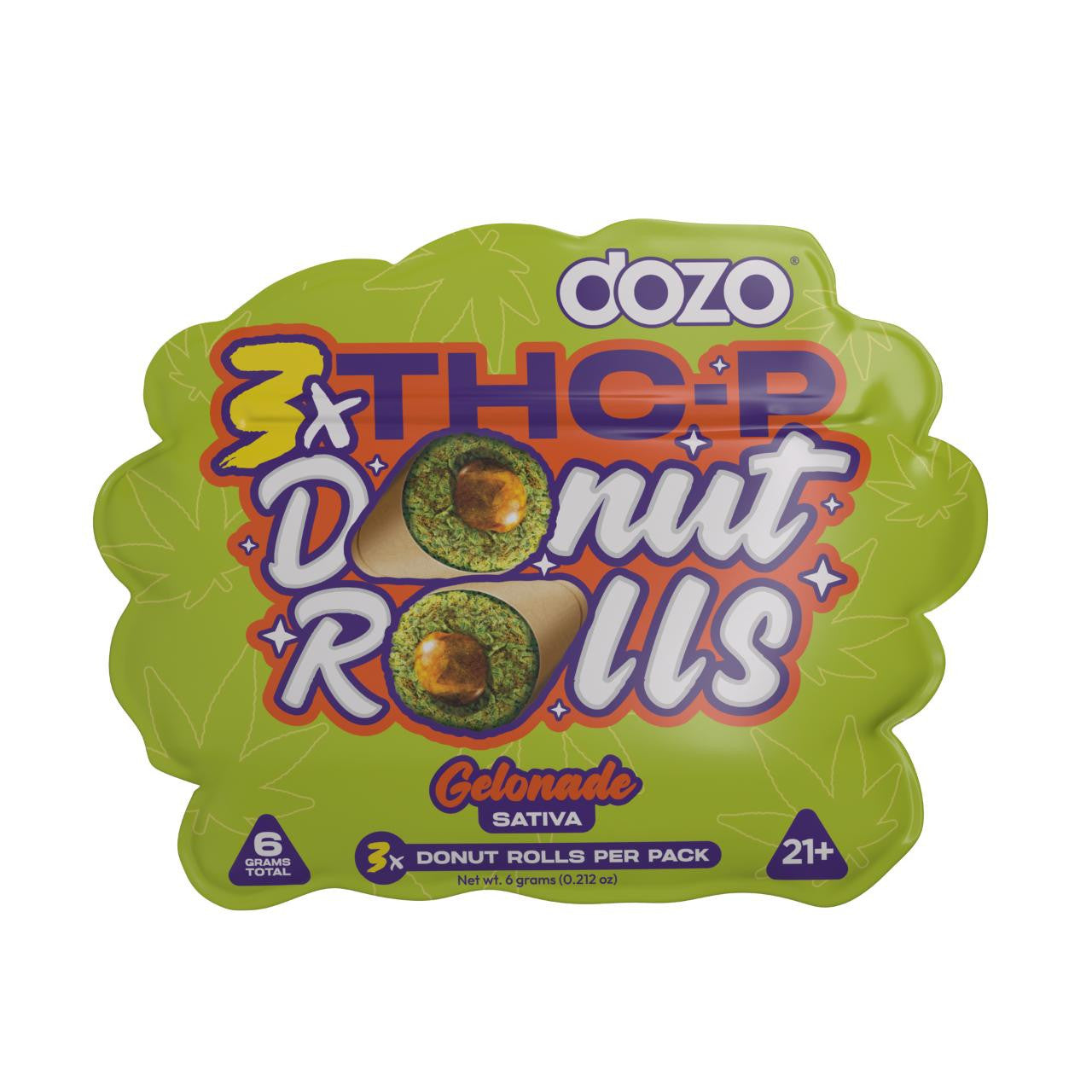 DOZO THCP Donut Roll Prerolls 2G - 3 Count | Premium Hemp Pre-Rolls Florida Compliant