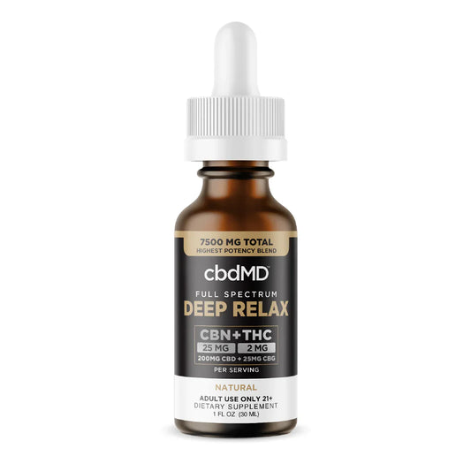 cbdMD Deep Relax Tincture CBD+THC+CBG+CBN 30ml Wholesale - Full Spectrum