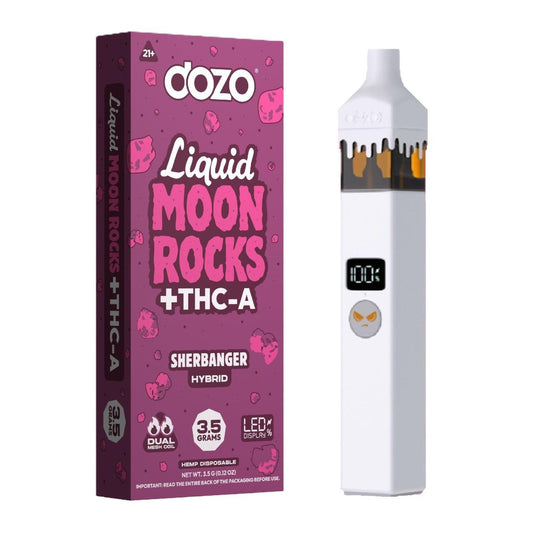 Dozo THC-A Liquid Moon Rock Disposable 3.5G | THCA Vape Pen | 6 Strains