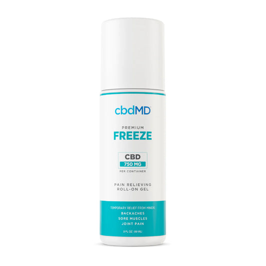 cbdMD Broad Spectrum CBD Freeze Roller 750mg 1500mg 3000mg - Wholesale Menthol Relief