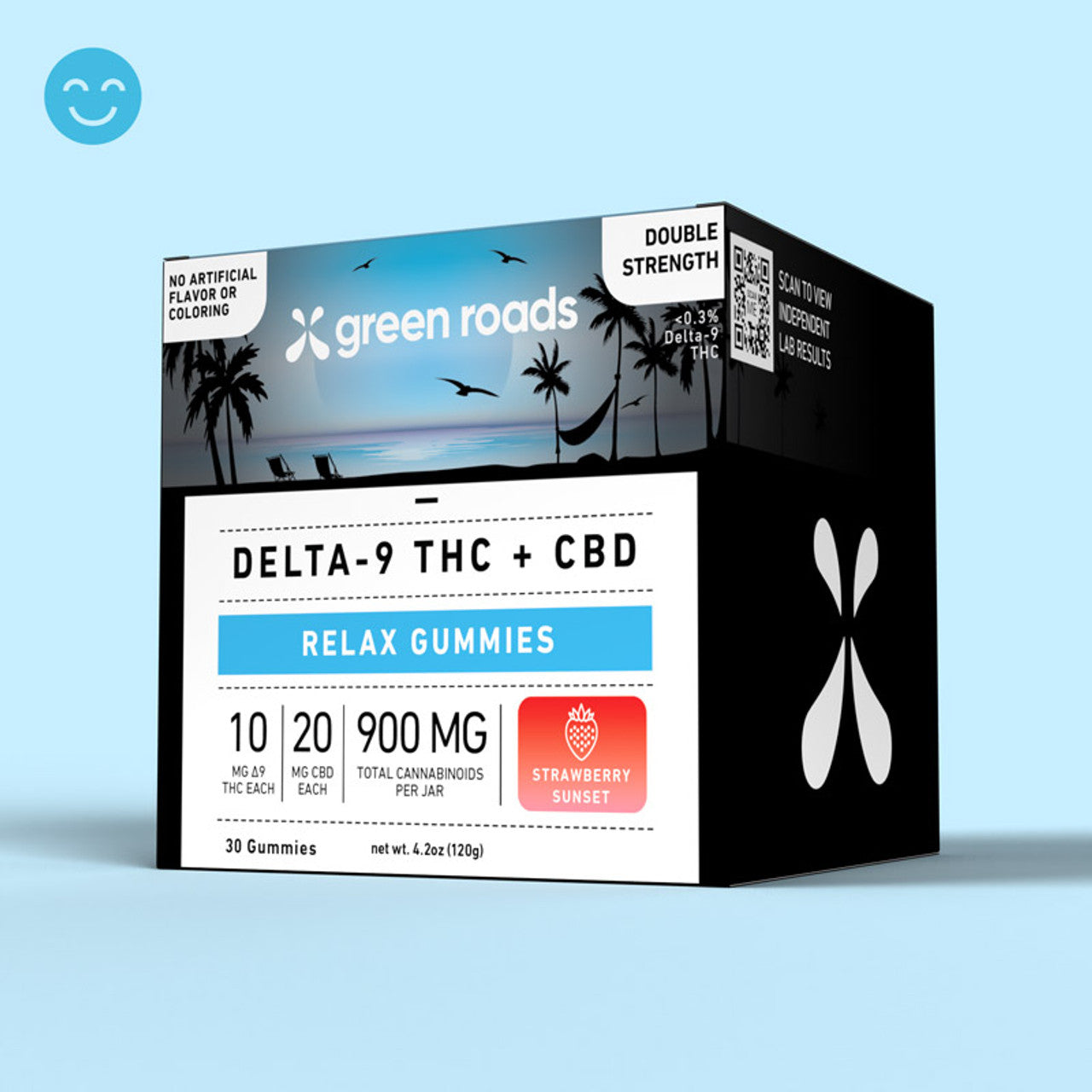 Green Roads CBD + D9 THC Relax Gummies - (30ct) 900mg (4 Pack)