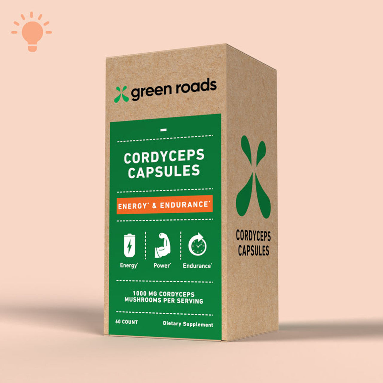 Green Roads Cordyceps Energy Endurance Mushroom Capsules 60ct Pack of 4 - Wholesale