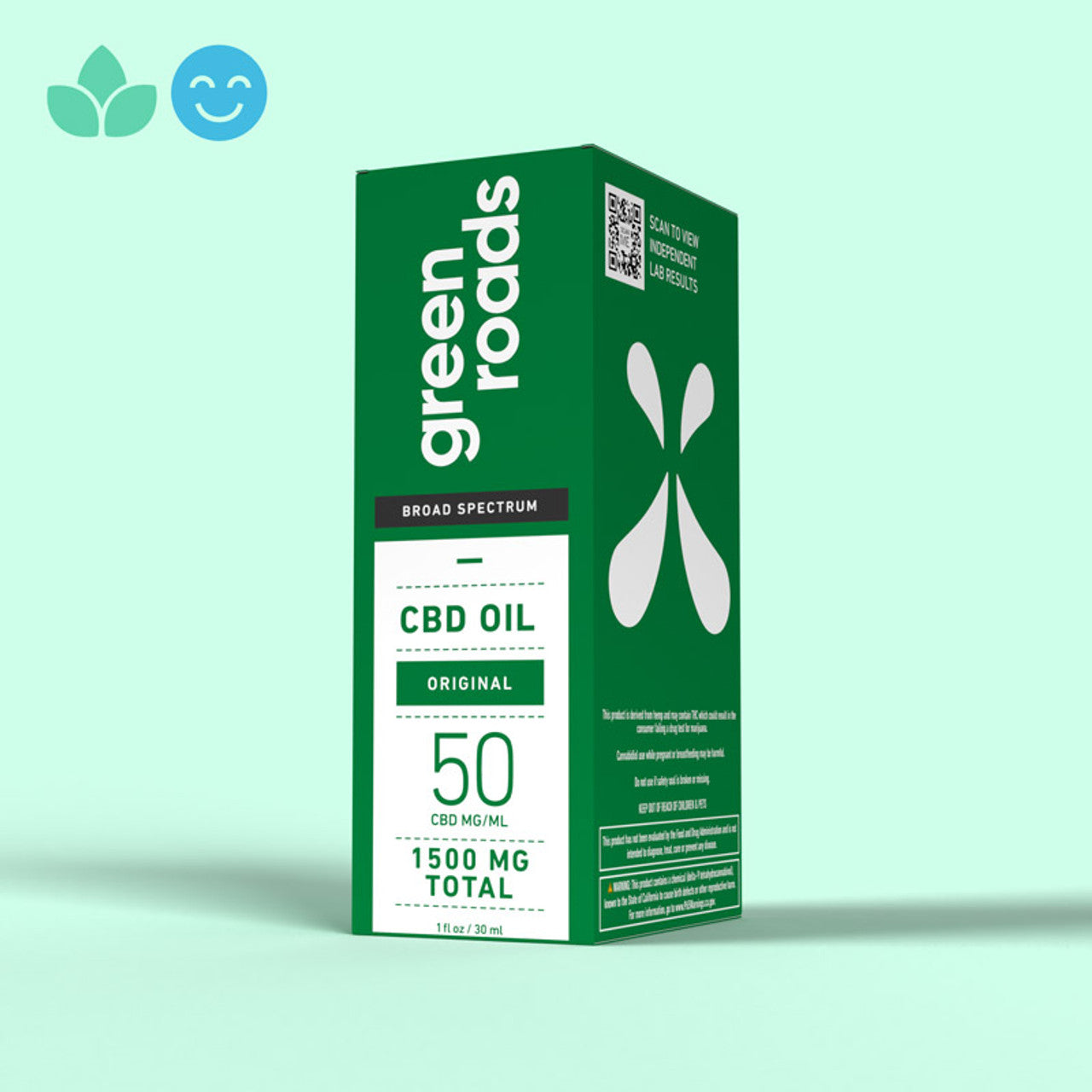 Green Roads Broad Spectrum CBD Oil 30ml 750mg Pack of 4 Wholesale - THC-Free