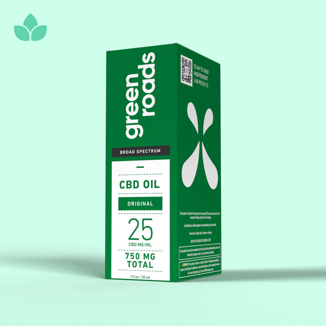 Green Roads Broad Spectrum CBD Oil 30ml 750mg Pack of 4 Wholesale - THC-Free