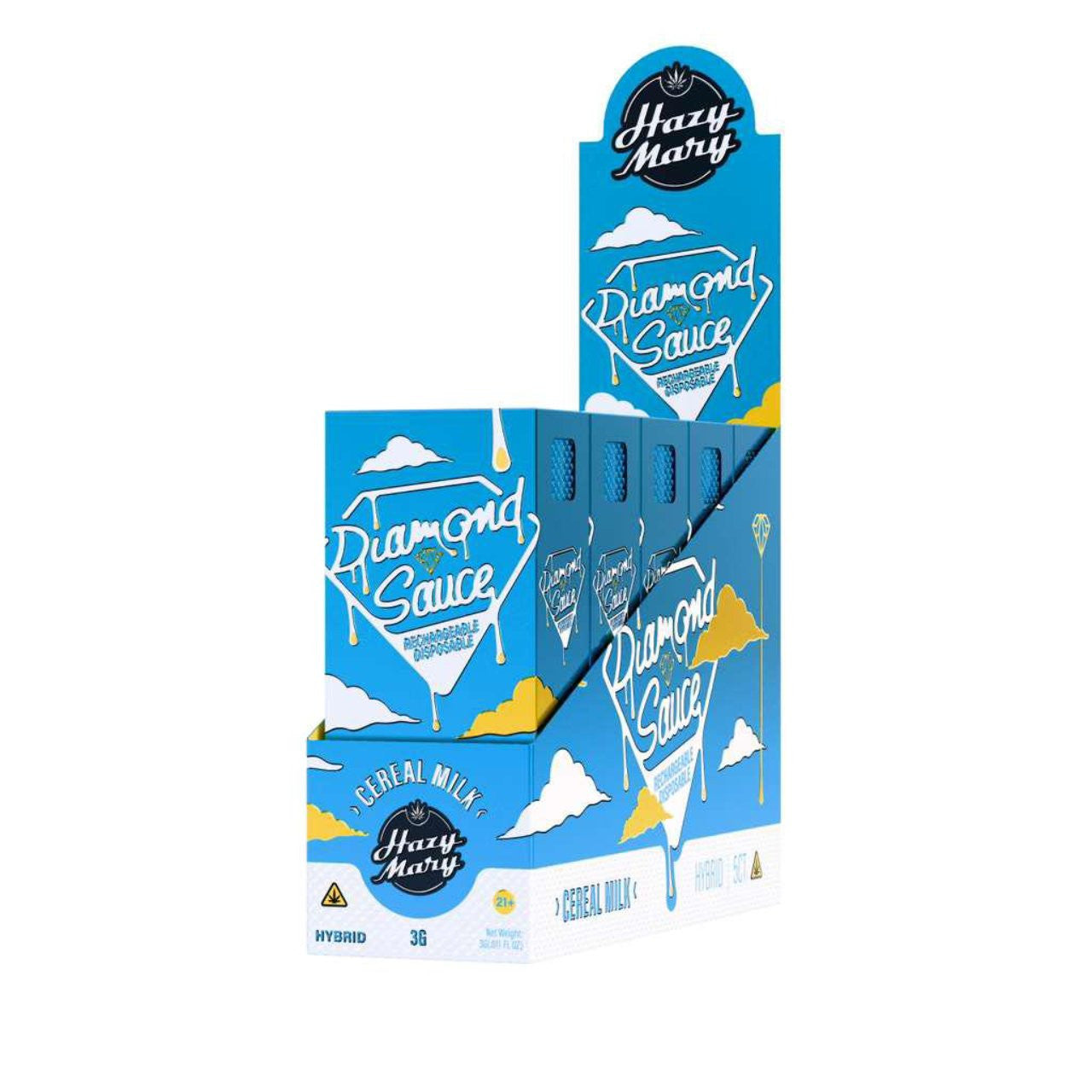 Hazy Mary Diamond Sauce Disposable 3G | Hemp-Derived THC Vape | 6 Strains