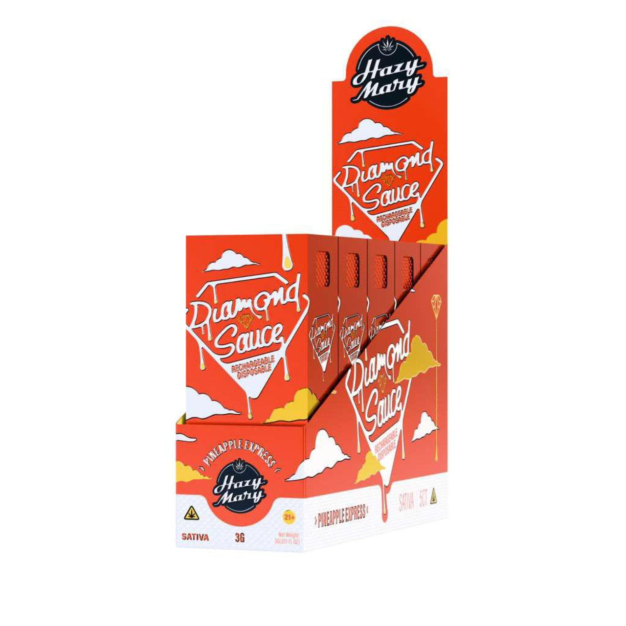 Hazy Mary Diamond Sauce Disposable 3G | Hemp-Derived THC Vape | 6 Strains