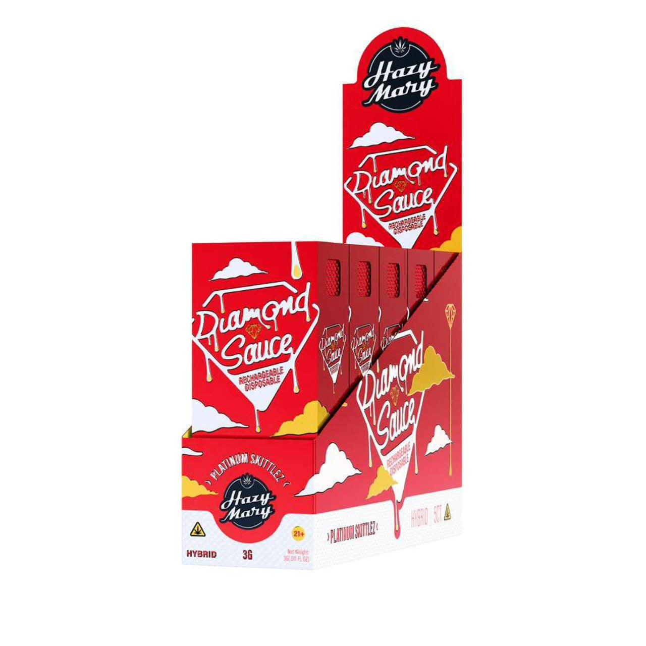 Hazy Mary Diamond Sauce Disposable 3G | Hemp-Derived THC Vape | 6 Strains