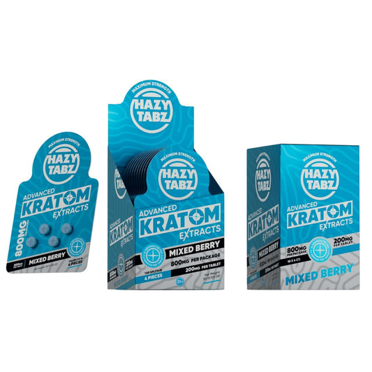 Hazy Tabz Advanced Kratom Extract Tablets 800MG 4CT - Wholesale Mitragynine