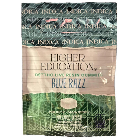 Higher Education D9 Live Resin Gummies 100MG - 10 Count Delta-9 THC