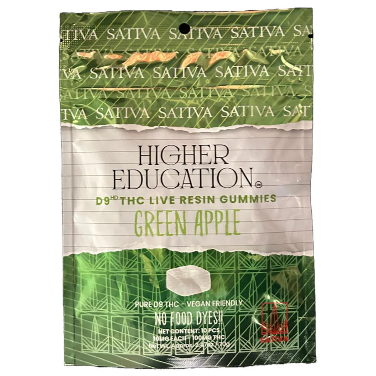 Higher Education D9 Live Resin Gummies 100MG - 10 Count Delta-9 THC