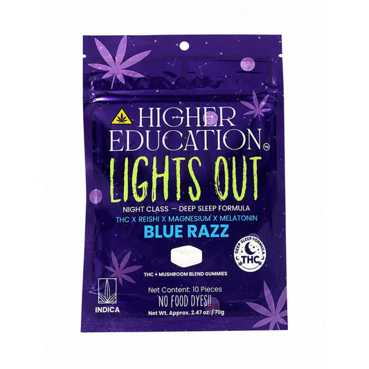 Higher Education Lights Out THC/Melatonin/Mushroom Blend Gummies