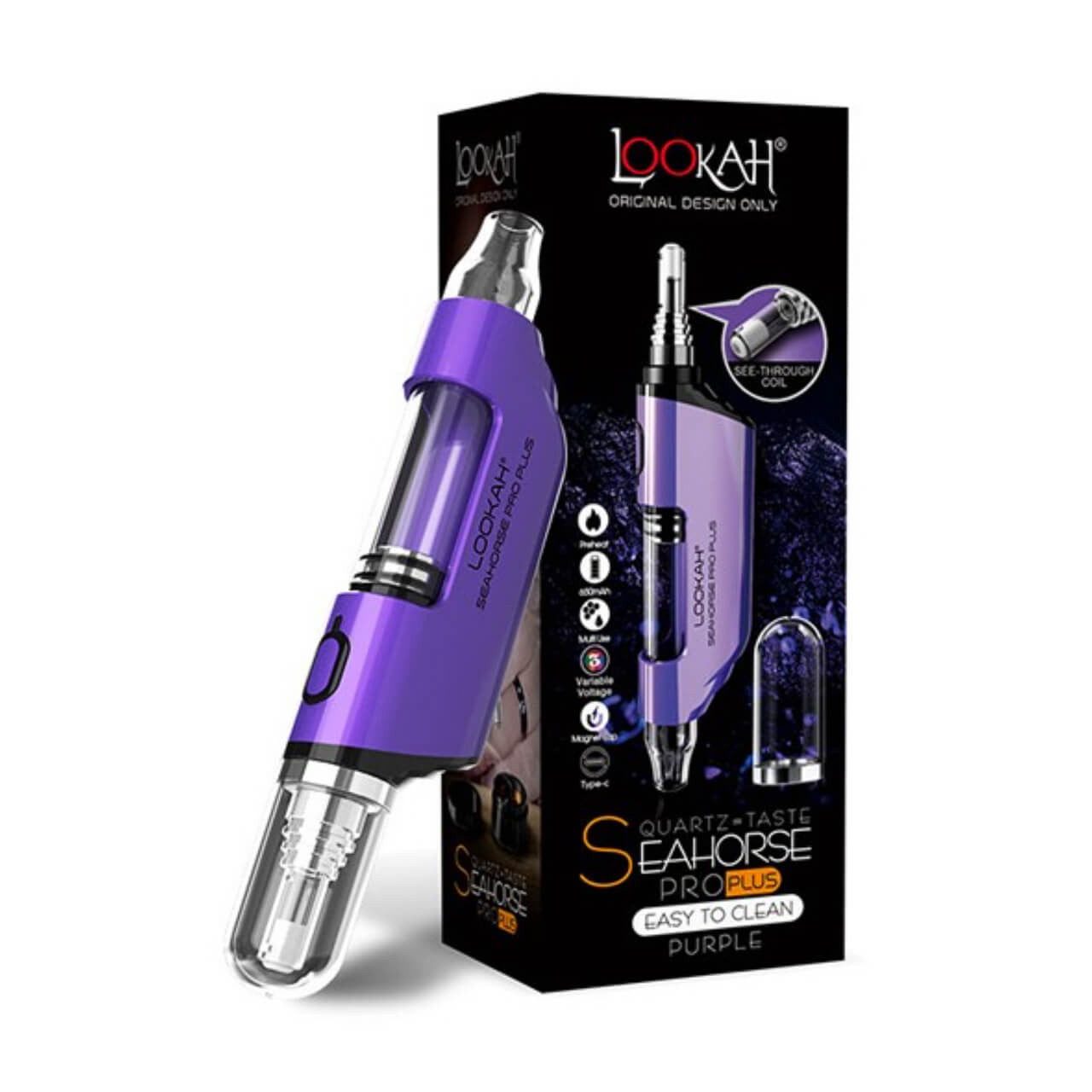 Lookah Seahorse Pro Plus Kit 650mAh - Wholesale Portable Dab Pen Nectar Collector