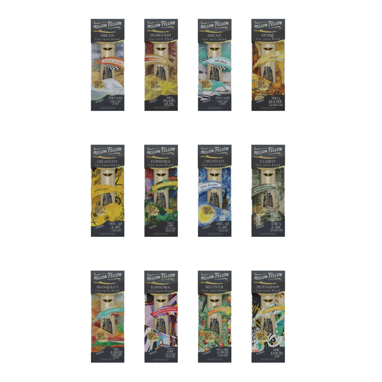 Mellow Fellow Live Resin Blend Disposable - 2ML