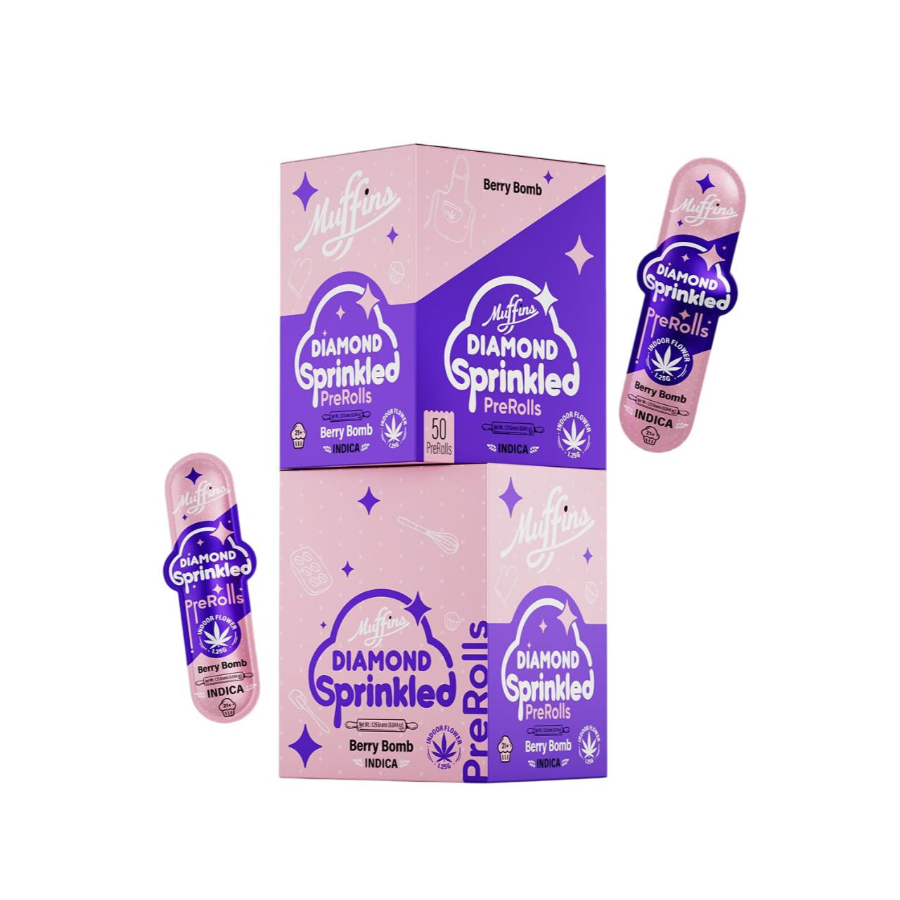 Muffins Diamond Sprinkled THCA PreRolls 50CT