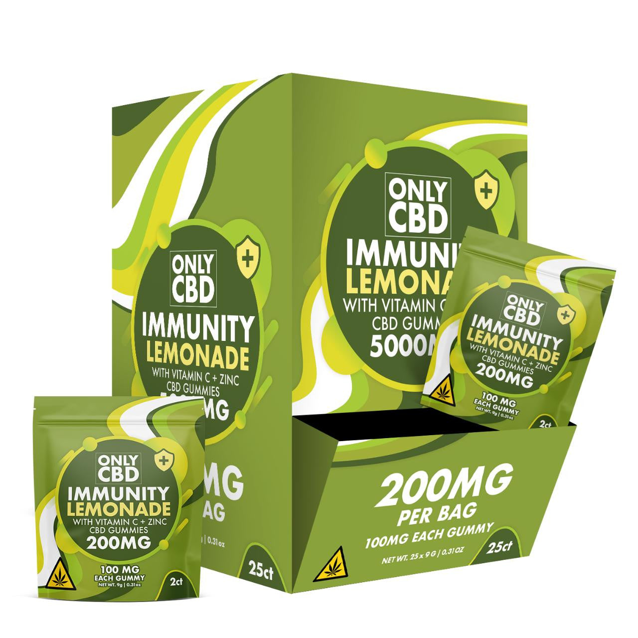Only CBD Immunity Gummies 200mg - 25 Count Pack | Premium CBD Edibles