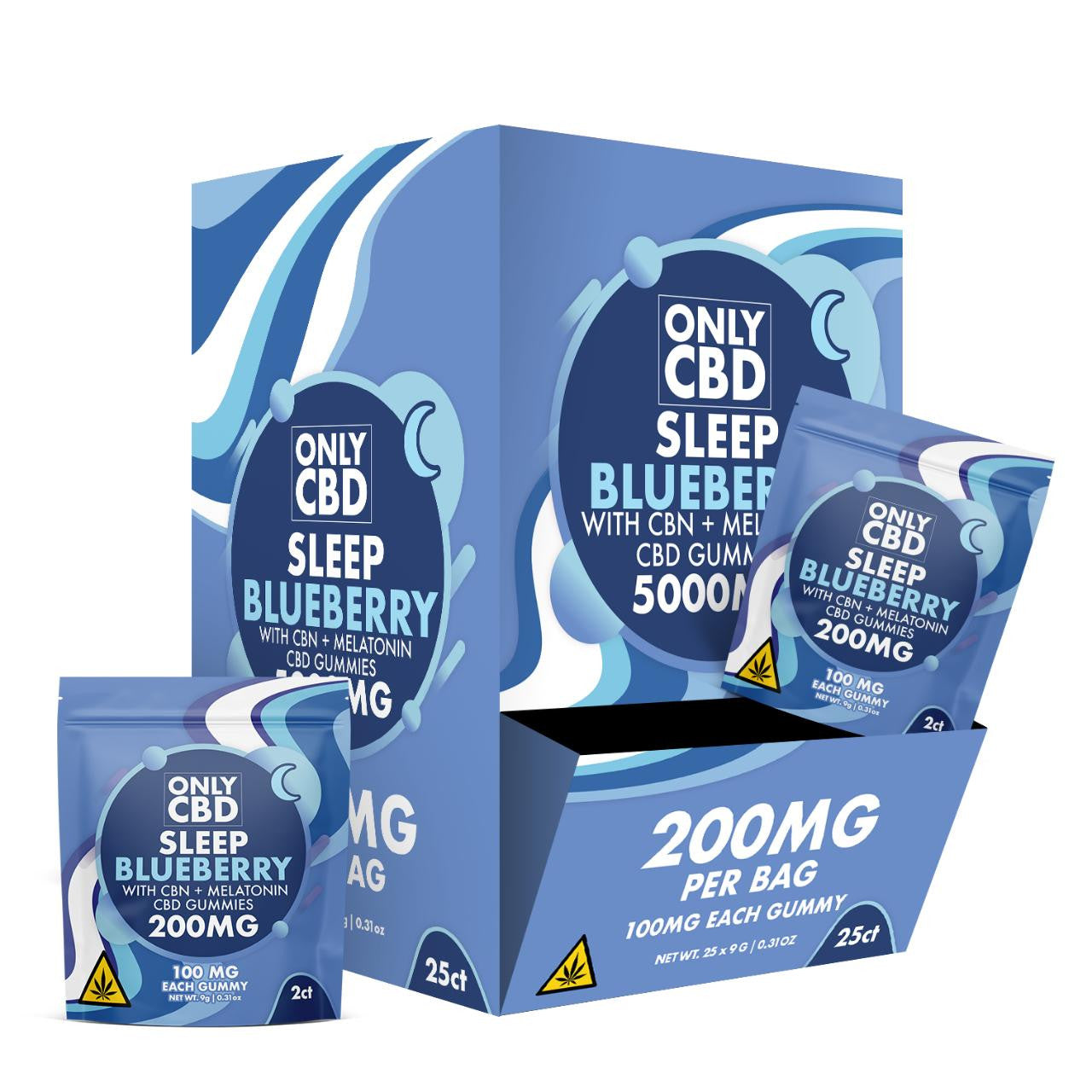 Only CBD Sleep Gummies 200mg - 25 Count Pack | Premium CBD Sleep Aid