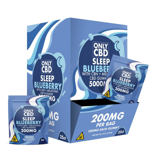 Only CBD Sleep Gummies 200mg - 25 Count Pack | Premium CBD Sleep Aid