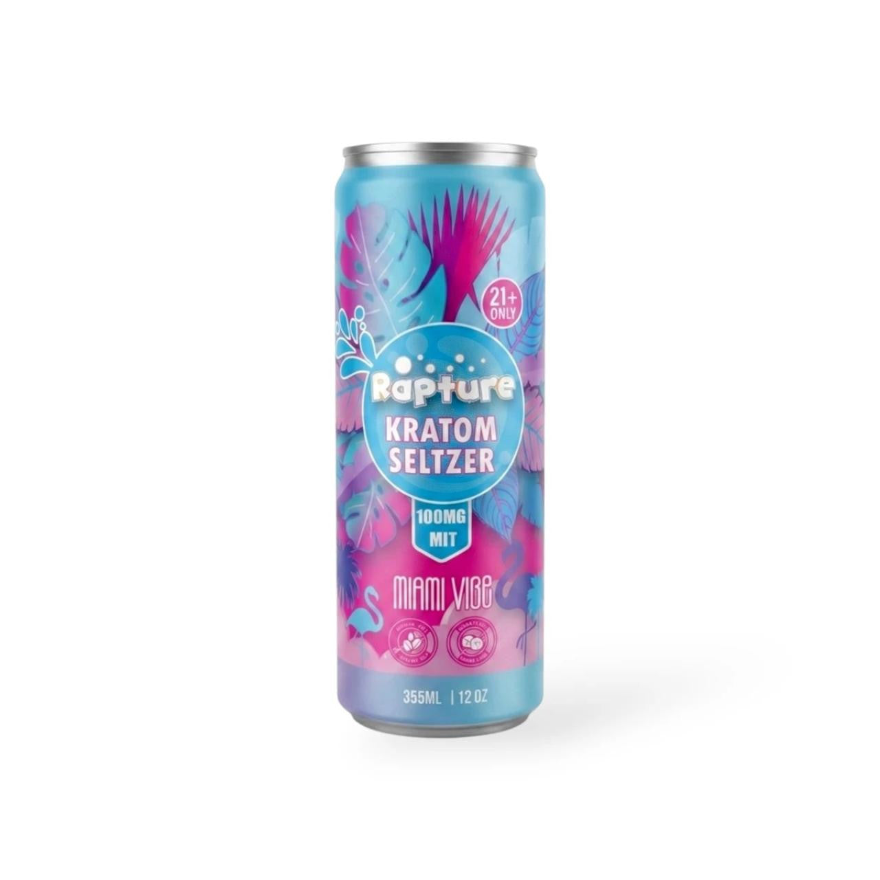 Rapture Kratom Seltzer 12 OZ -100 MIT