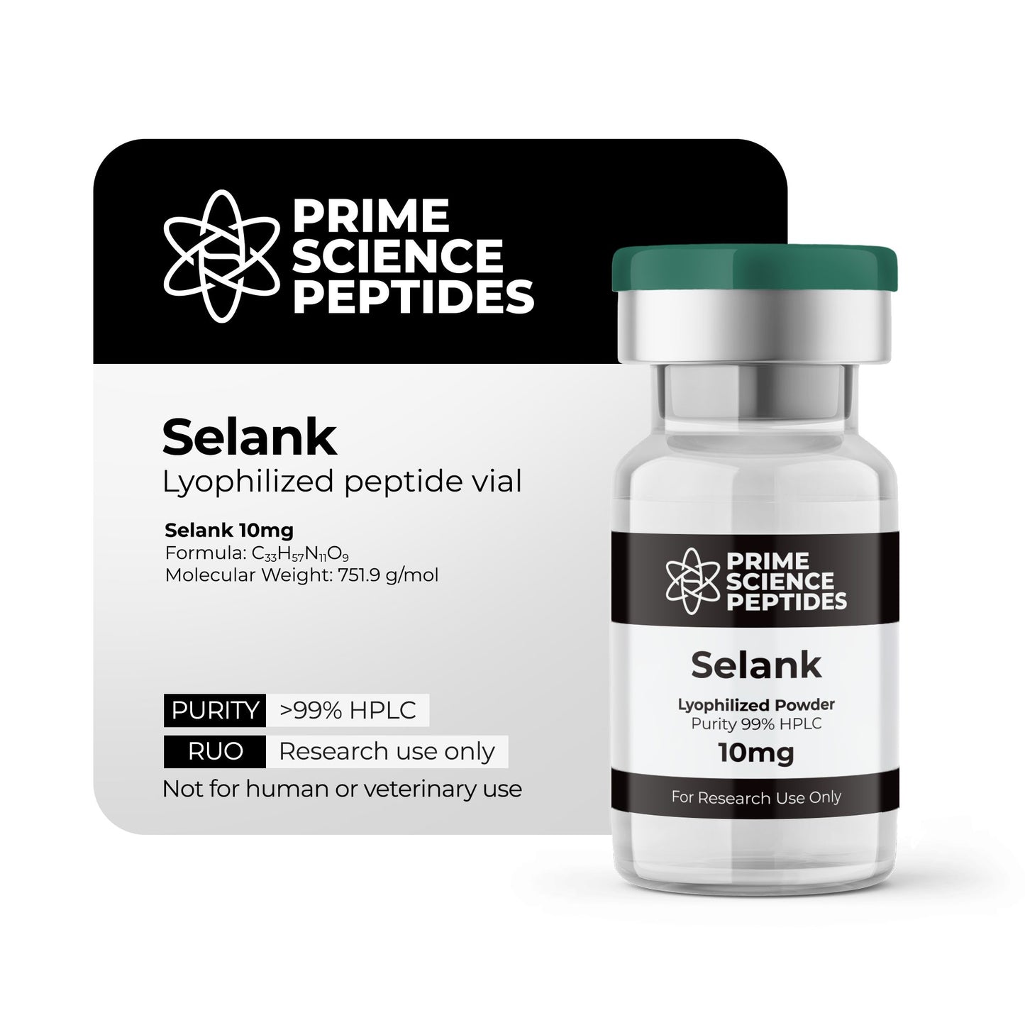 Selank 5mg-20mg | Purity 99% HPLC (10 Pack)