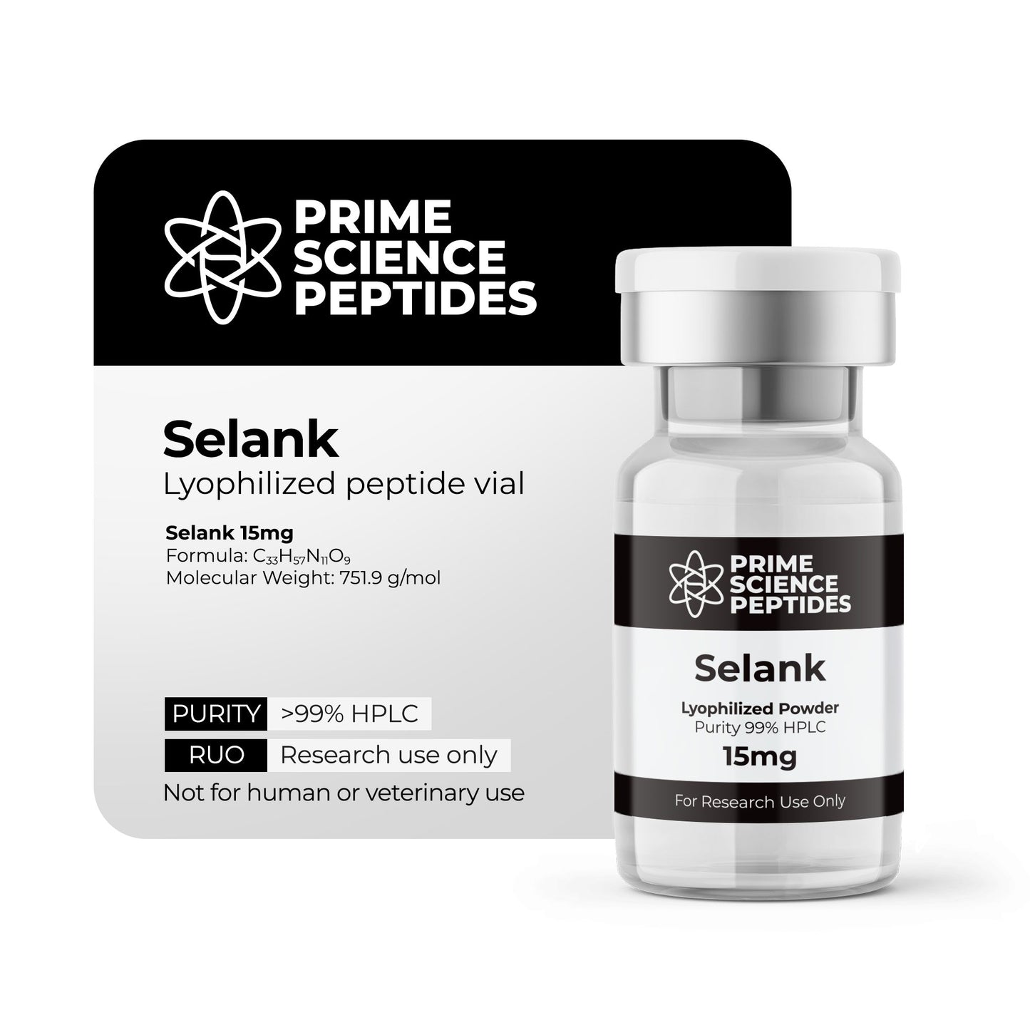 Selank 5mg-20mg | Purity 99% HPLC (10 Pack)
