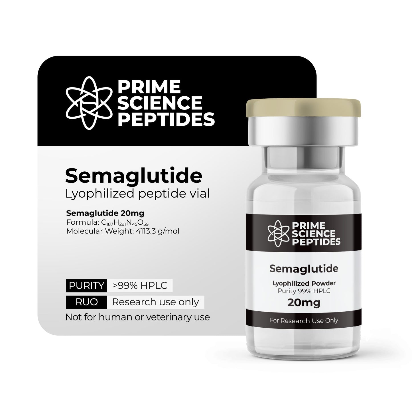 Sema GLP-1 2mg-50mg | Purity 99% HPLC (10 Pack)