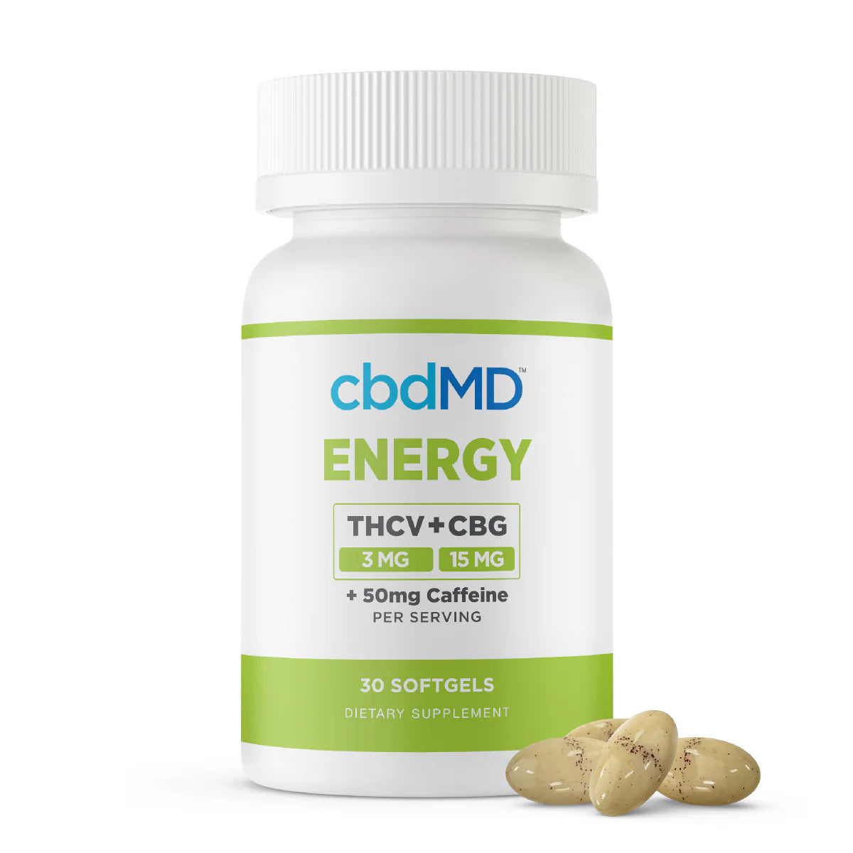 cbdMD THCV CBG Energy Softgels B12 - Wholesale Focus Energy Boost Pills