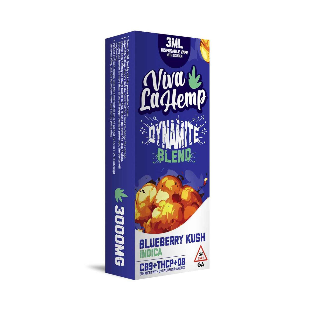 Viva La Hemp Dynamic Blend Disposable W/Screen 3ML