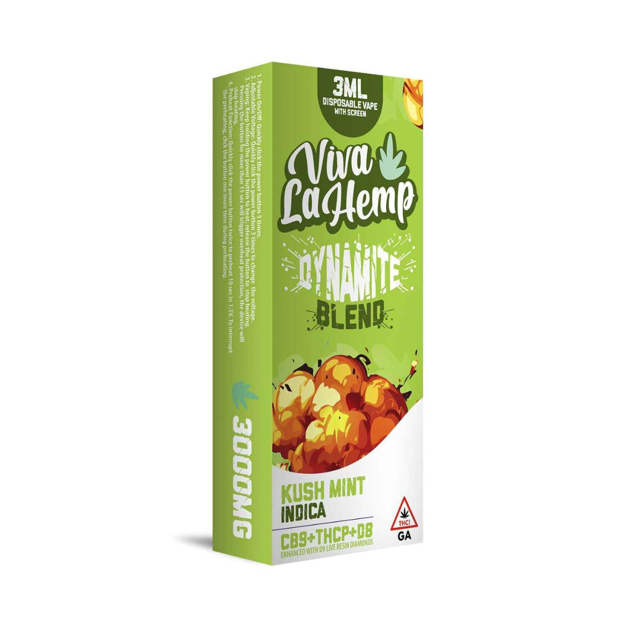 Viva La Hemp Dynamic Blend Disposable W/Screen 3ML