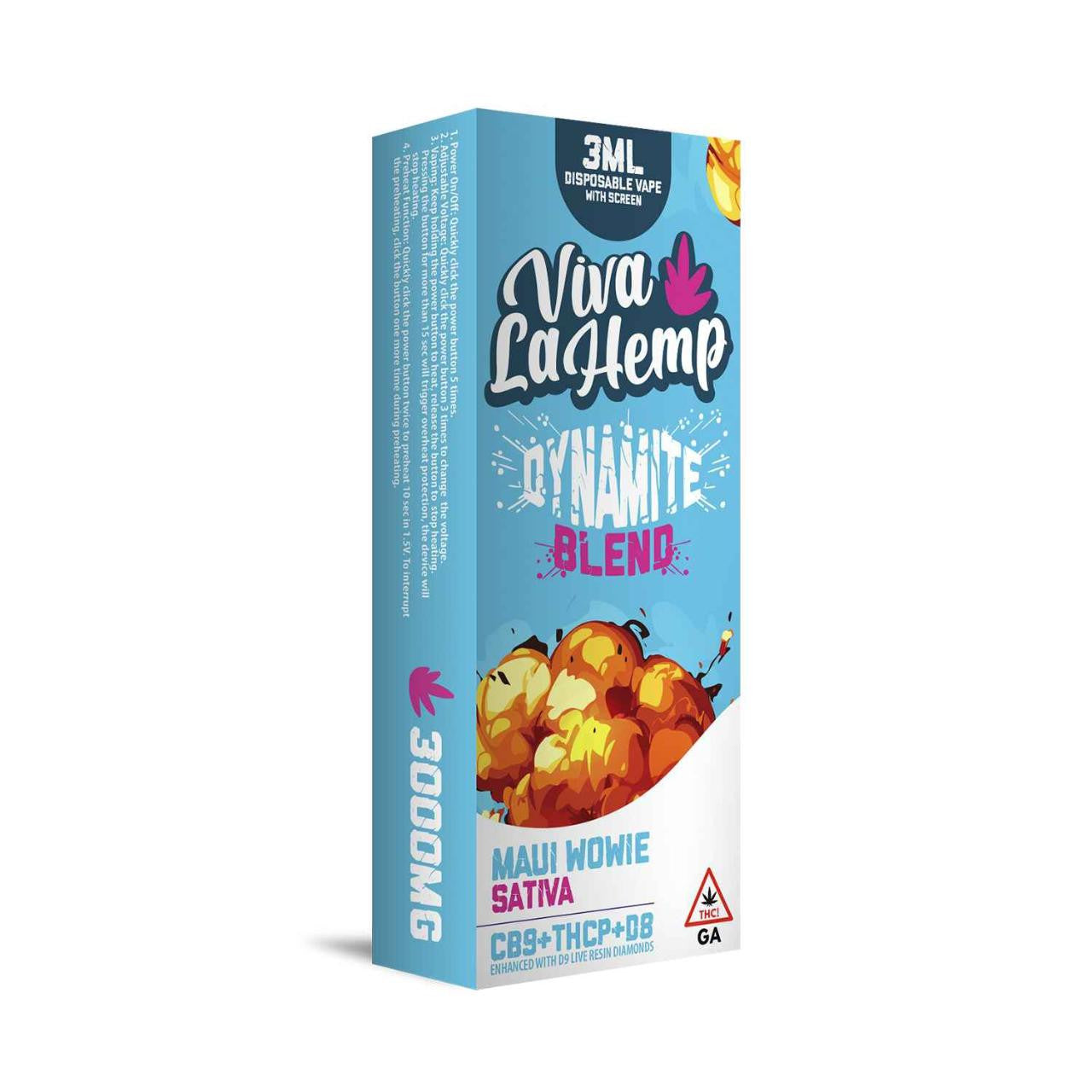 Viva La Hemp Dynamic Blend Disposable W/Screen 3ML