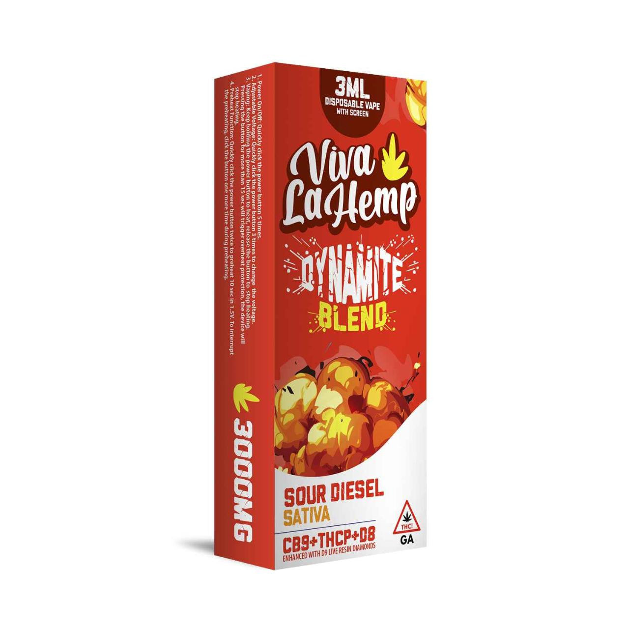 Viva La Hemp Dynamic Blend Disposable W/Screen 3ML